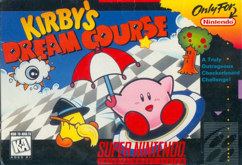 Kirby's Dream Course box art for Super Nintendo